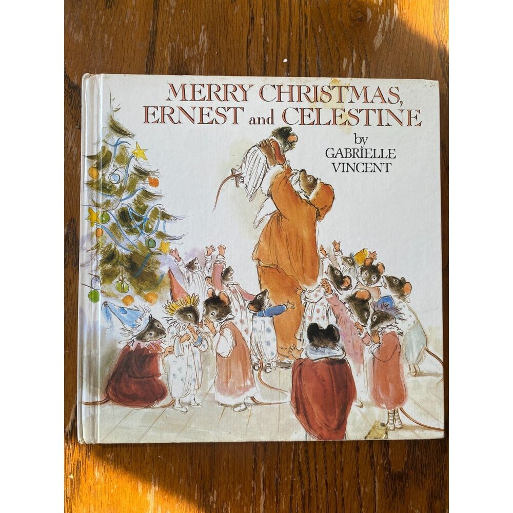 Vintage Christmas Book Ernest And Celestine Illustrated ChildrenS Story 1984 Har